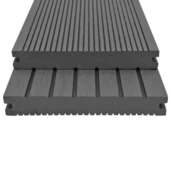 vidaXL WPC Solid Decking Boards with Accessories 32.8 '² 7.2 ' Grey (5x45007)