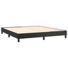 vidaXL Box Spring Bed with Mattress Black 72"x83.9" California King Faux Leather