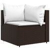 vidaXL Patio Lounge Set Brown, Cream