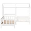 vidaXL Day Bed And Bench Set White Solid pine wood Single