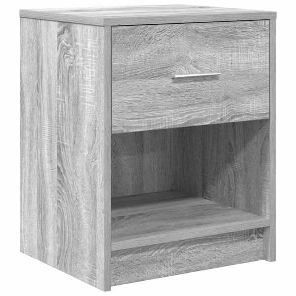 vidaXL Bedside Cabinet Grey Sonoma Engineered wood 15.7 x 13.4 x 19.7 in