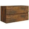 vidaXL Bathroom Furniture Set Smoked oak Engineered wood Medium