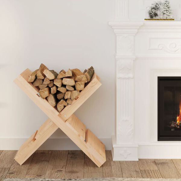 vidaXL Log Holder 18.5x15.6x18.9" Solid Wood Pine