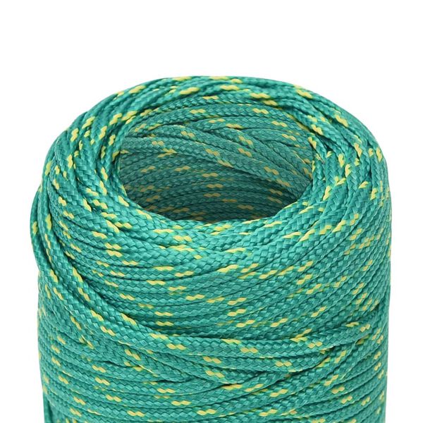 vidaXL Boat Rope Green 0.08 " 820.2 ' Polypropylene