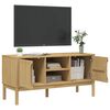 vidaXL TV Cabinet Wax Brown Solid Pine Wood, Engineered Wood
