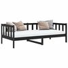 vidaXL Day Bed Black Solid pine wood 35.4 x 78.7 in