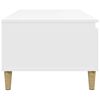 vidaXL Coffee Table White Engineered wood, solid eucalyptus wood Small