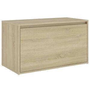 vidaXL Bench Sonoma oak Engineered wood 31.5x15.7x17.7 in Entryway Bench