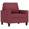 vidaXL Sofa Chair with Footstool Wine Red 23.6" Fabric