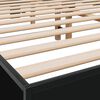 vidaXL Bed Frame Black Engineered Wood and Metal 59.1 x 78.7 in Durable