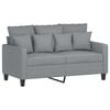 vidaXL 2-seater Sofa Light Gray Polyester, Metal, Textilene, Foam Medium