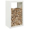vidaXL Firewood Rack White 23.6x15.7x39.4" Steel