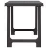 vidaXL Camping Table Anthracite Polypropylene (PP) Medium Modern