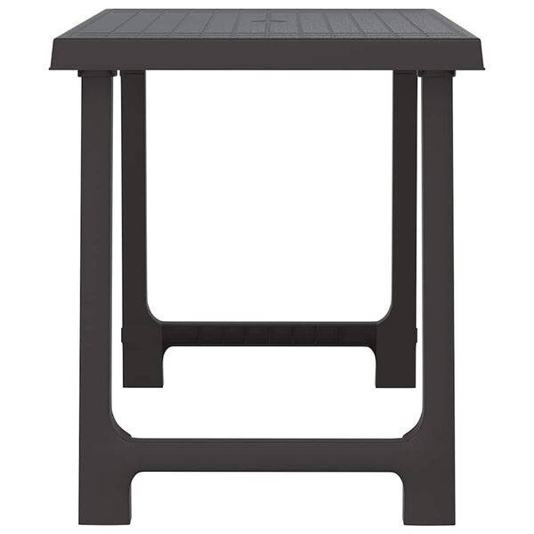 vidaXL Camping Table Anthracite Polypropylene (PP) Medium Modern