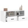 vidaXL TV Cabinet High gloss white Engineered wood Compact TV Cabinet