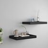 vidaXL Wall Shelf Set of 2 Black Honeycomb MDF, metal Medium