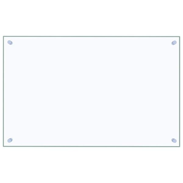 vidaXL Kitchen Backsplash Transparent 31.5"x19.7" Tempered Glass
