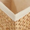 vidaXL Laundry Basket with 3 Sections 29.5"x16.7"x20.5" Water Hyacinth