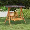vidaXL Swing Frame Teak finish with Anthracite roof Bent wood, polyester