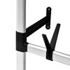 vidaXL Shoe Rack Silver and black Aluminum, Plastic Adjustable