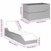 vidaXL Folding Sun Lounger Grey PE rattan Standard Foldable