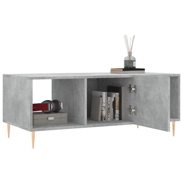 vidaXL Coffee Table Concrete Gray Engineered Wood and Iron Medium