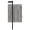 vidaXL Bedside Cabinet Set of 2 Grey Sonoma Engineered wood, Metal