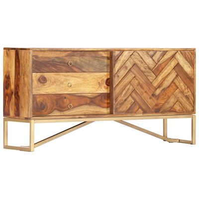 vidaXL Sideboard 46.5"x11.8"x23.6" Solid Sheesham Wood