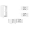 vidaXL TV Wall Unit White Engineered wood Standard TV Wall Unit