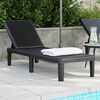 vidaXL Sun Lounger Black Polypropylene Standard Height-Adjustable