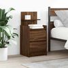 vidaXL Bedside Cabinet Set of 2 Brown Oak Engineered Wood Medium
