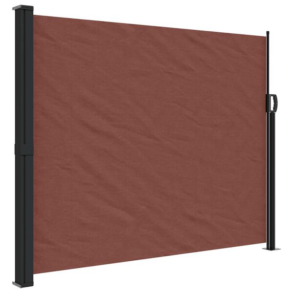 vidaXL Retractable Side Awning Brown