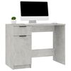 vidaXL Desk Concrete Gray Engineered Wood Medium Desk Rectangular