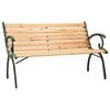 vidaXL Garden Bench Natural Wood Solid firwood 48.4 in wide Durable