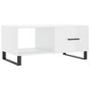 vidaXL Coffee Table High gloss white Engineered wood, Iron Coffee Table