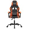 vidaXL Gaming Chair Black and Orange Faux Leather