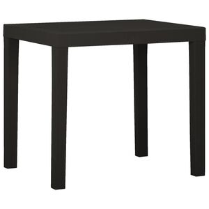 vidaXL Garden Table Anthracite Plastic Medium Lightweight Garden Table