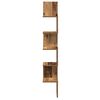 vidaXL Wall Corner Shelf Old wood Engineered wood Regular