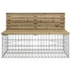 vidaXL Garden Bench Brown and Grey Tough Pine Wood and Galvanized Steel