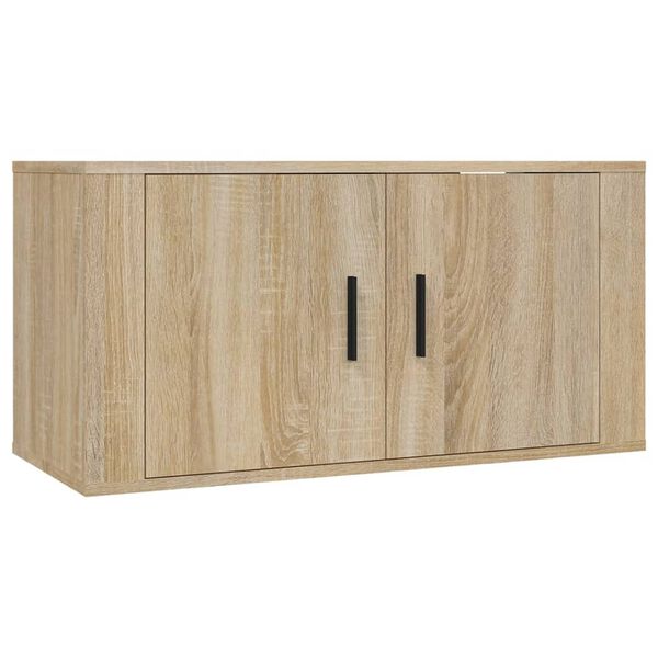 vidaXL TV Cabinet Set Set of 4 Sonoma Oak Engineered Wood Standard