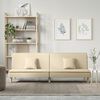 vidaXL Sofa Bed Cream Fabric (100% polyester), plywood Standard