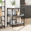 vidaXL Kitchen Trolley Gray Sonoma 23.6"x16.1"x31.7" Engineered Wood
