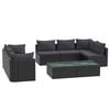 vidaXL Garden Sofa Black