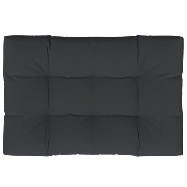 vidaXL Pallet Cushion Black Fabric (100% polyester) Large