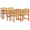 vidaXL Garden Dining Set Teak Solid Teak Wood Medium Stackable