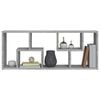 vidaXL Wall Shelf Grey Sonoma Engineered Wood Medium Wall Shelf