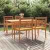 vidaXL Garden Dining Set Natural Wood Solid Teak Wood Large Durable