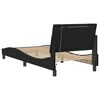 vidaXL Bed Frame Black Velvet, Solid pine wood, Metal, Plywood Twin