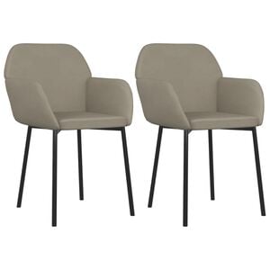 vidaXL Dining Chair Set of 2 Light Grey