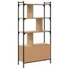 vidaXL Bookcase Sonoma Oak Engineered wood, Steel Medium Bookcase